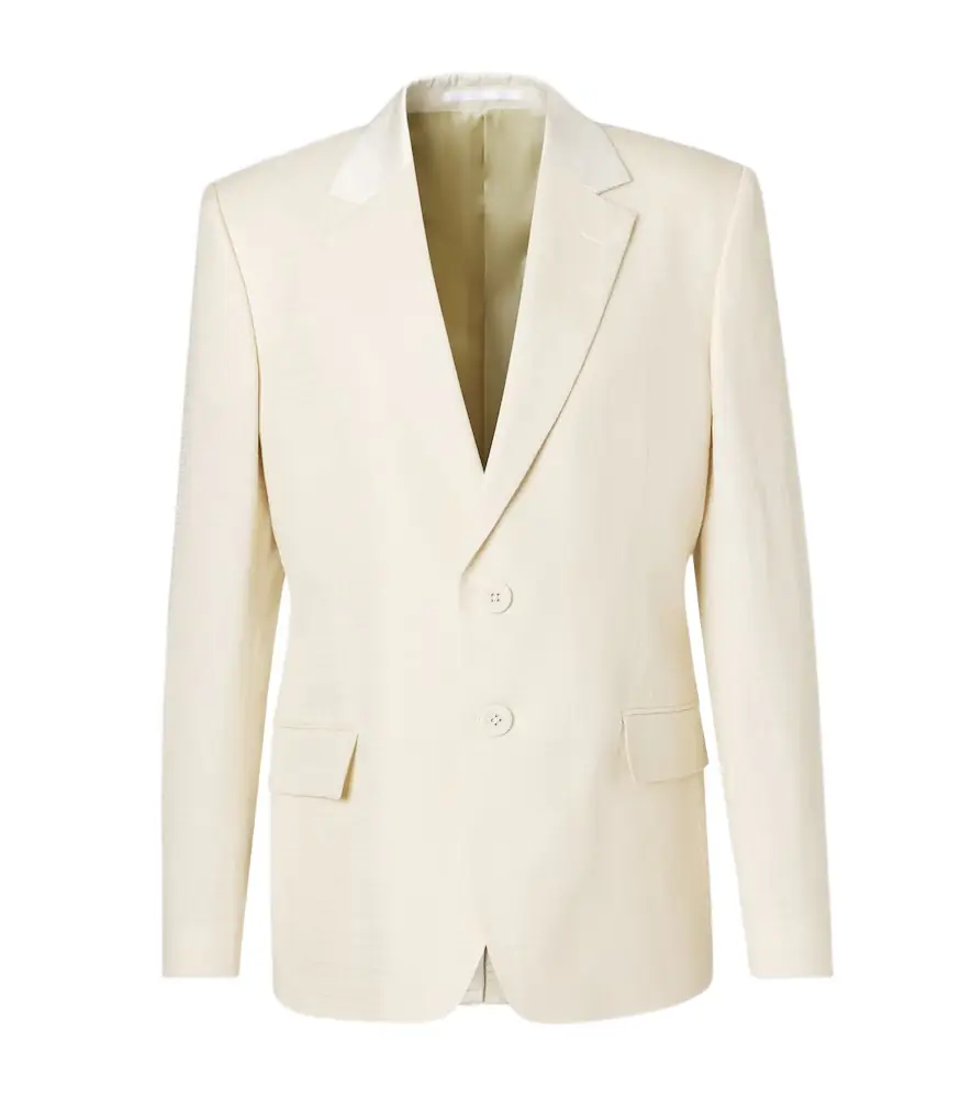 Wales Bonner Alto satin-trimmed blazer | Image 1 Wales Bonner Alto satin-trimmed blazer | Image 1