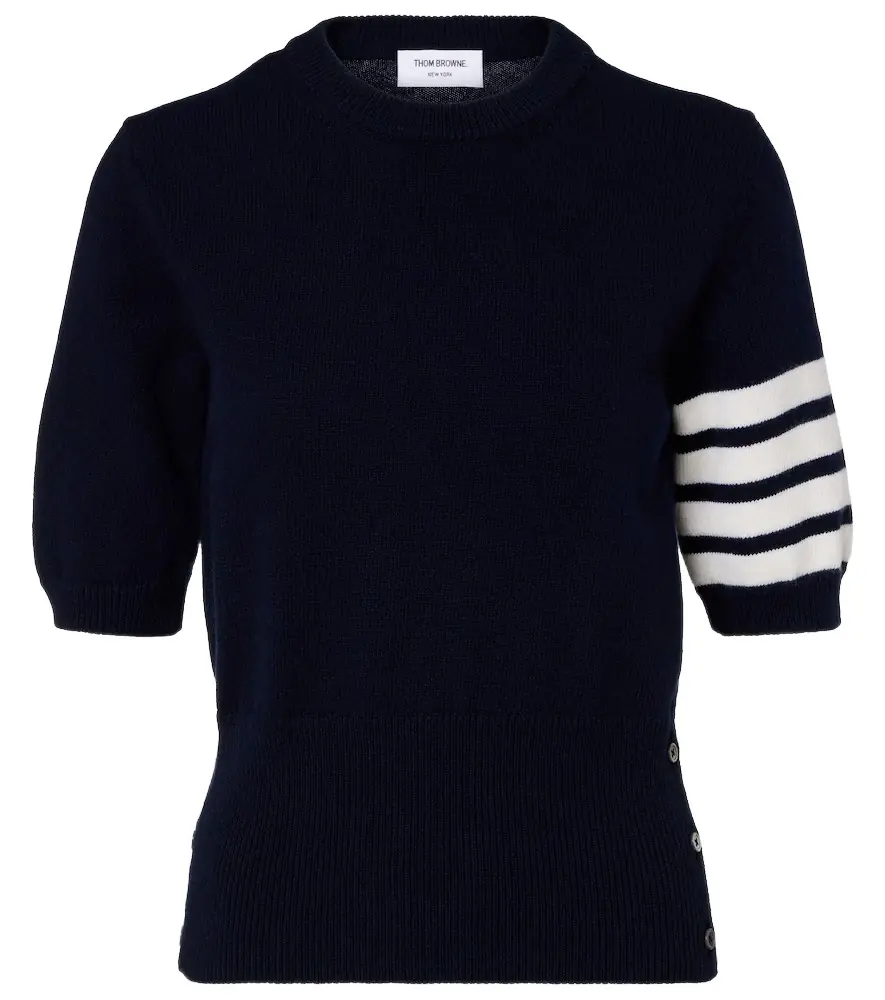 Thom Browne 4-Bar knitted virgin wool sweater | Image 1 Thom Browne 4-Bar knitted virgin wool sweater | Image 1