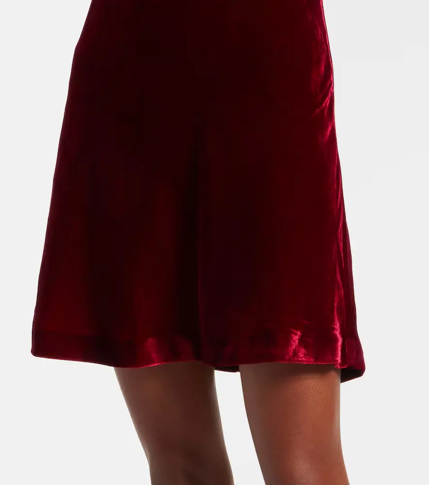 Rixo Macie lace-trimmed velvet minidress | Thumbnail 3