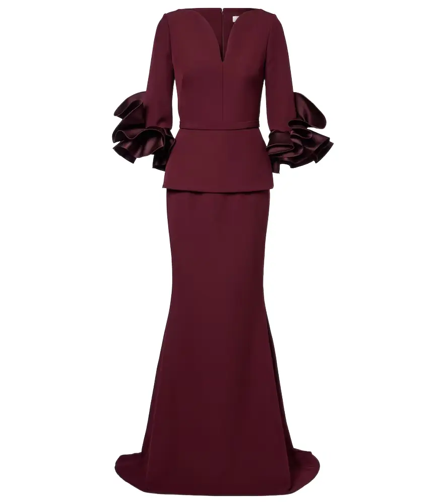 Safiyaa Clemenza crêpe gown | Image 1 Safiyaa Clemenza crêpe gown | Image 1