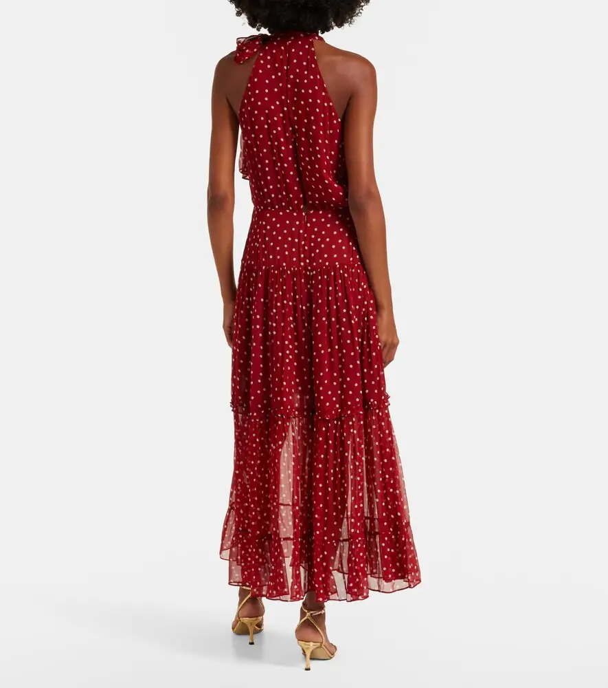 Rixo Abi polka-dot chiffon midi dress | Thumbnail 4 Rixo Abi polka-dot chiffon midi dress | Thumbnail 4