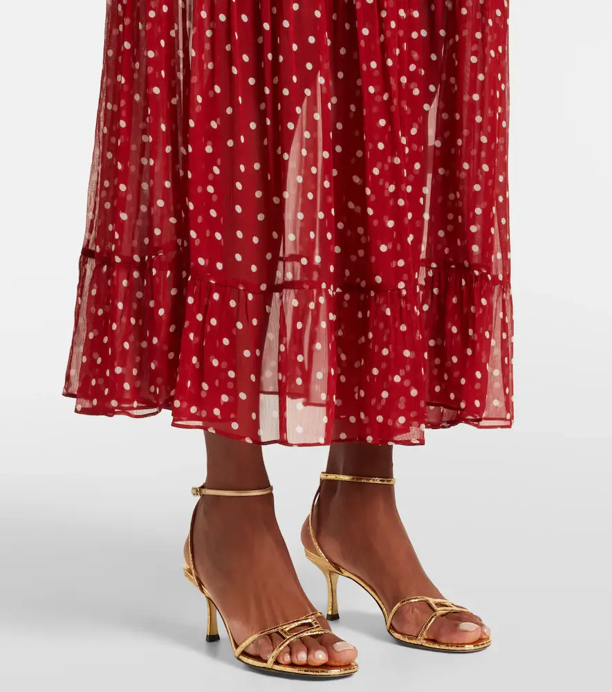 Rixo Abi polka-dot chiffon midi dress | Thumbnail 6 Rixo Abi polka-dot chiffon midi dress | Thumbnail 6