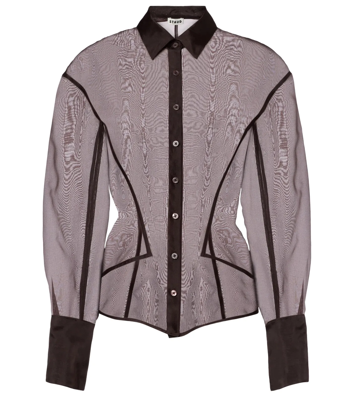 Aida sheer silk organza shirt