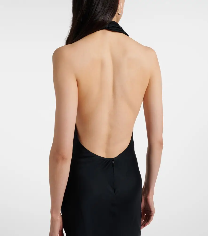 Staud Poppi draped halterneck silk-blend gown | Thumbnail 5