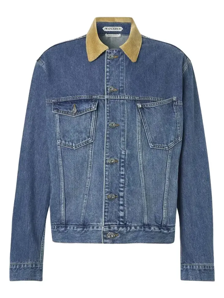 Corduroy-trimmed denim jacket Corduroy-trimmed denim jacket