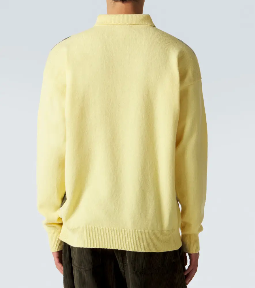 JW Anderson Argyle wool polo sweater | Thumbnail 2