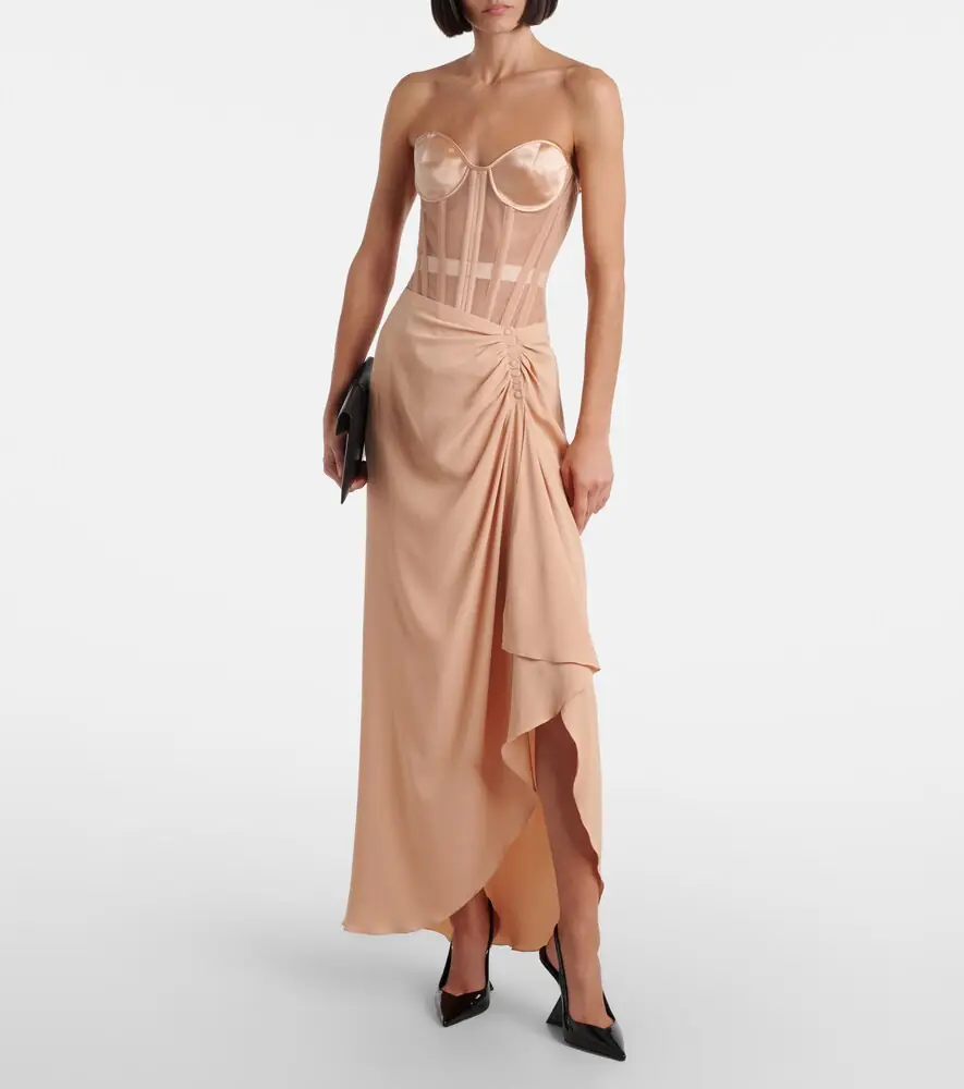 Mugler re/edit draped crêpe georgette maxi skirt | Thumbnail 3 Mugler re/edit draped crêpe georgette maxi skirt | Thumbnail 3