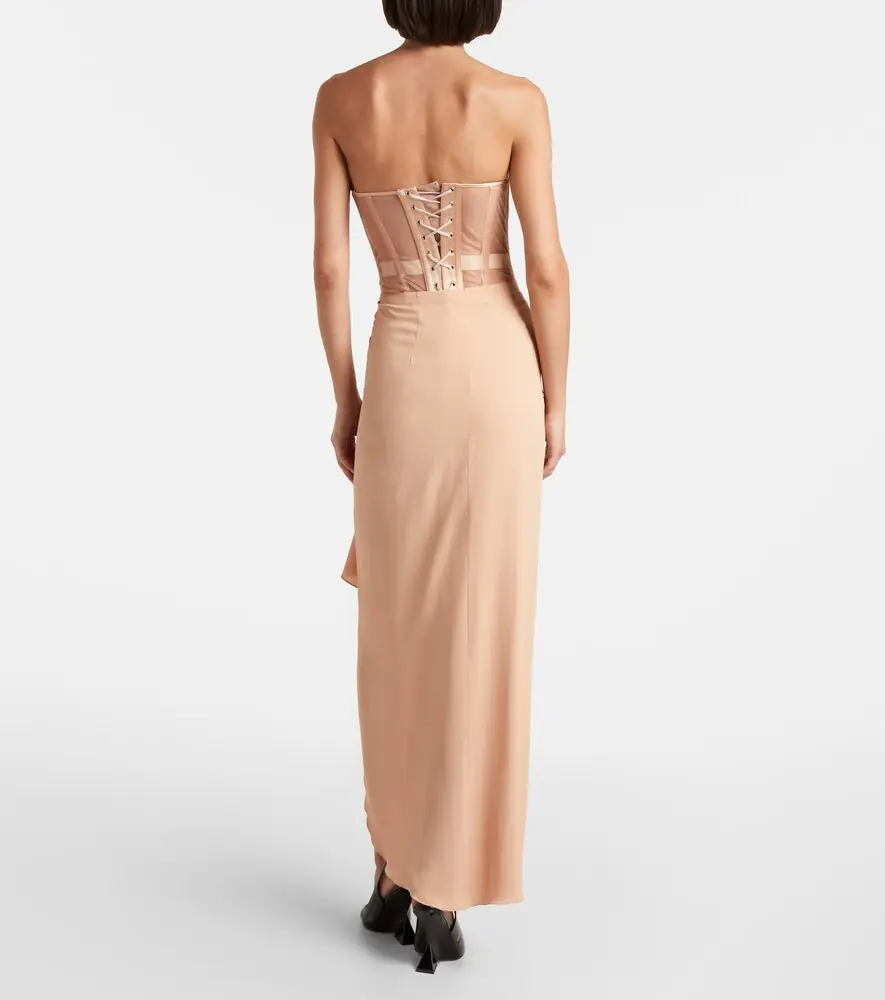 Mugler re/edit draped crêpe georgette maxi skirt | Thumbnail 4 Mugler re/edit draped crêpe georgette maxi skirt | Thumbnail 4