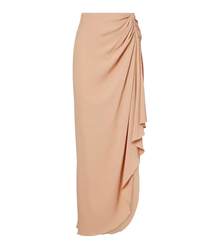 Mugler re/edit draped crêpe georgette maxi skirt
