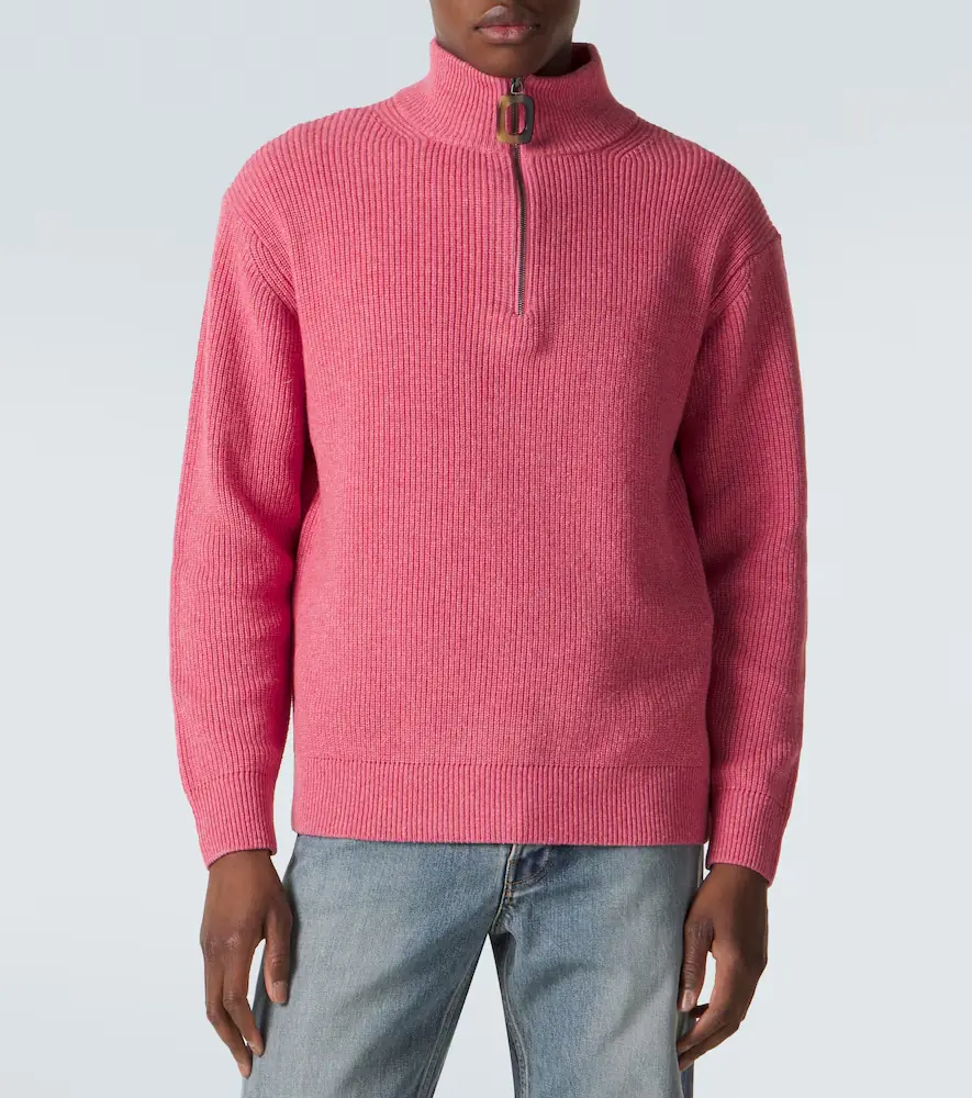 JW Anderson Wool and cotton half-zip sweater | Thumbnail 4