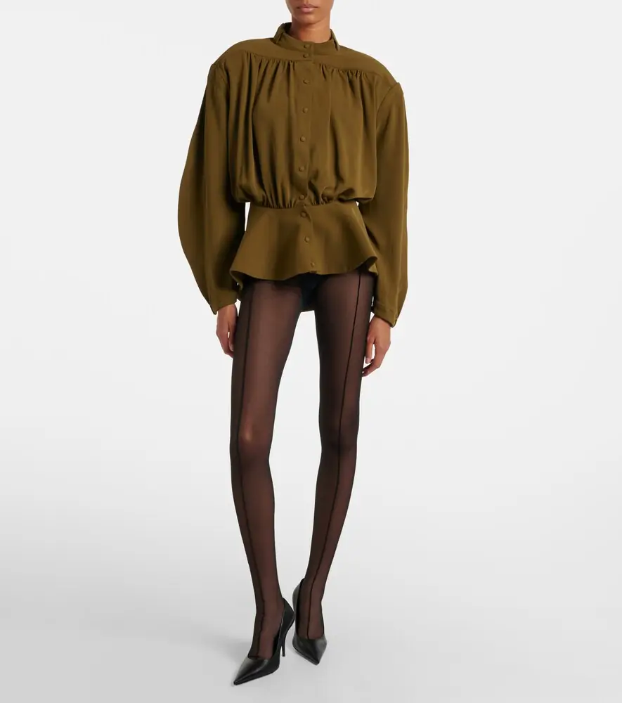 Mugler re/edit Hiver Russe crêpe twill blouse | Thumbnail 2 Mugler re/edit Hiver Russe crêpe twill blouse | Thumbnail 2