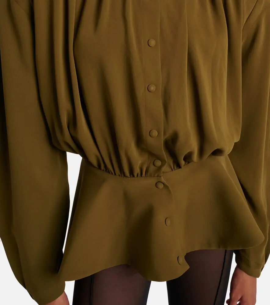 Mugler re/edit Hiver Russe crêpe twill blouse | Thumbnail 3 Mugler re/edit Hiver Russe crêpe twill blouse | Thumbnail 3