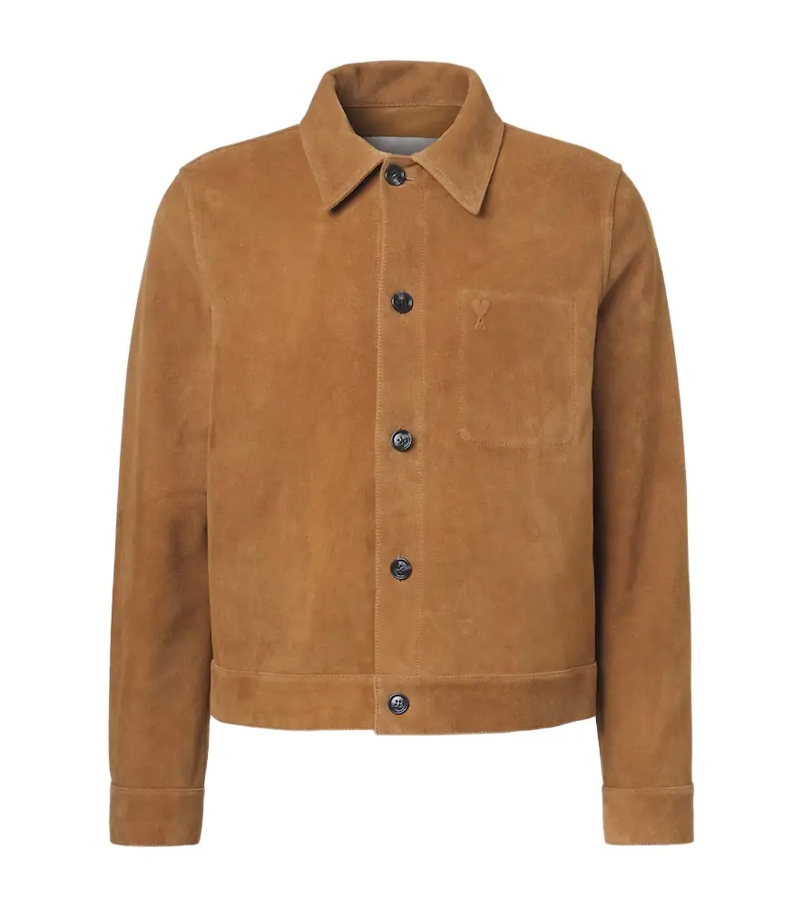 Ami Paris Suede blouson jacket | Image 1 Ami Paris Suede blouson jacket | Image 1