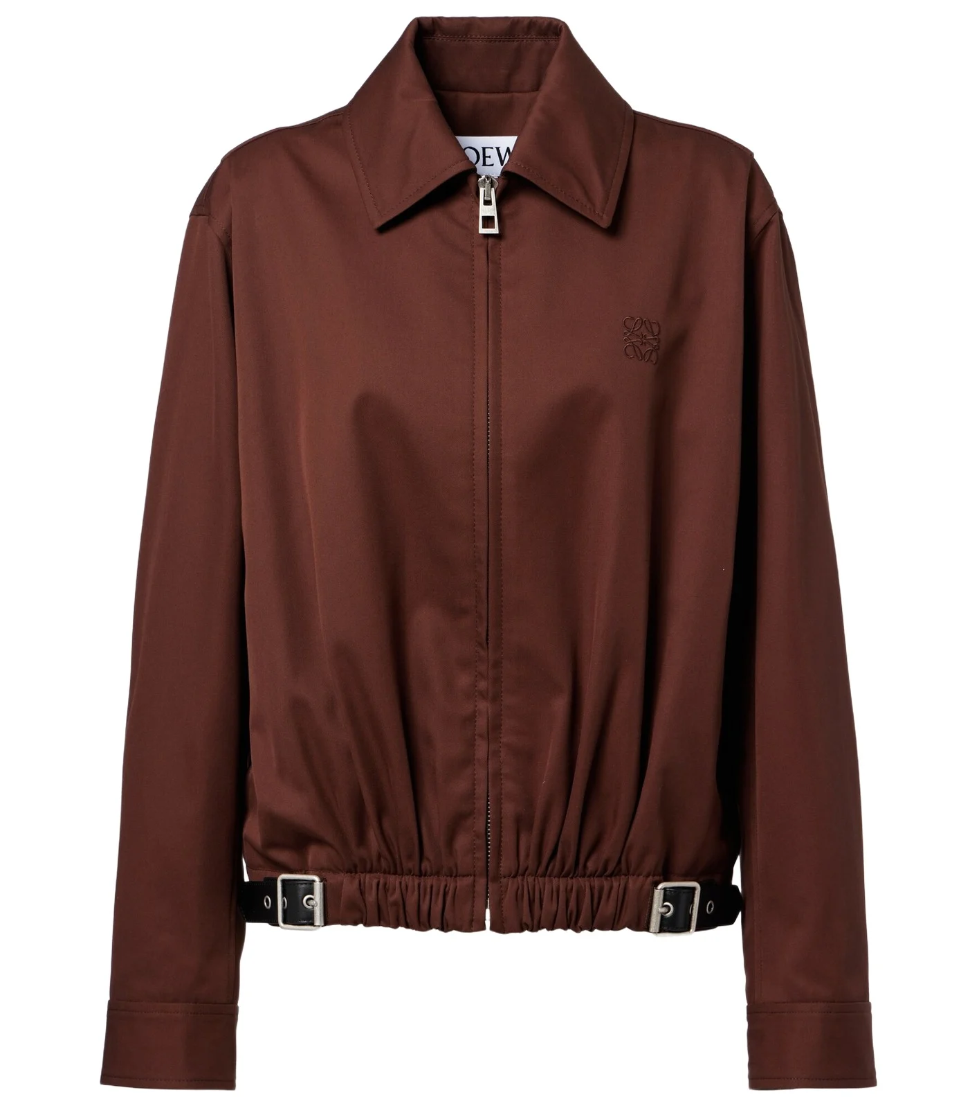 Belted cotton and silk twill blouson Belted cotton and silk twill blouson