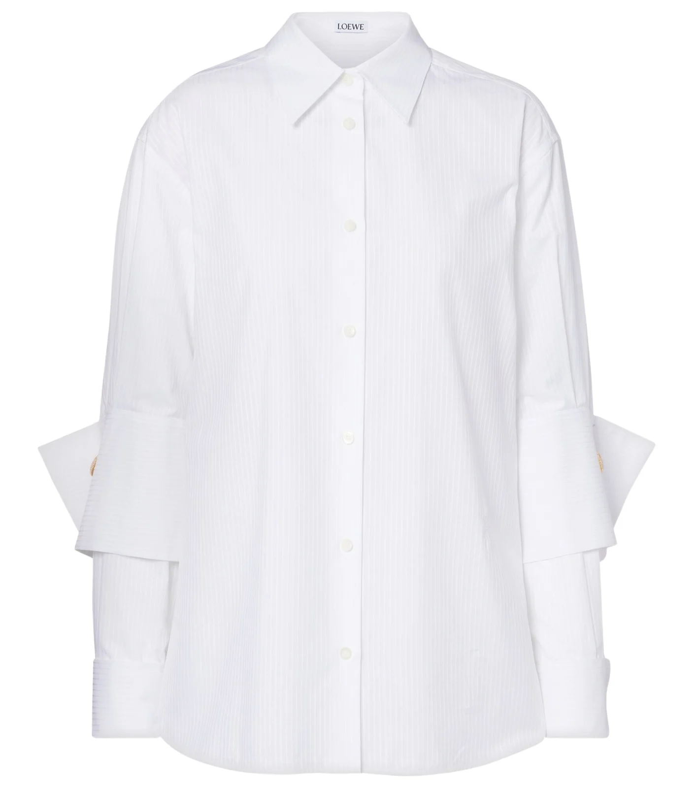 Layered cotton poplin shirt Layered cotton poplin shirt