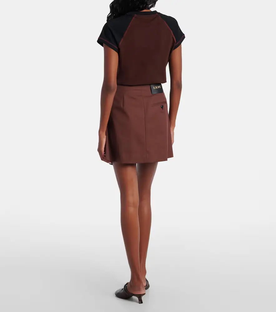 Loewe Belted cotton and silk twill miniskirt | Thumbnail 5 Loewe Belted cotton and silk twill miniskirt | Thumbnail 5