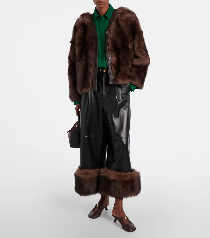 Loewe Leather wide-leg pants | Thumbnail 2 Loewe Leather wide-leg pants | Thumbnail 2