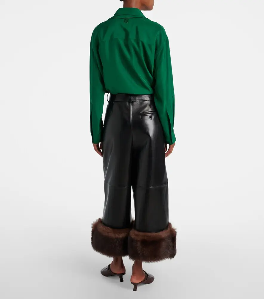 Loewe Leather wide-leg pants | Thumbnail 4 Loewe Leather wide-leg pants | Thumbnail 4