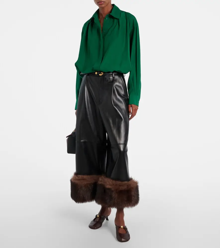 Loewe Leather wide-leg pants | Thumbnail 5 Loewe Leather wide-leg pants | Thumbnail 5