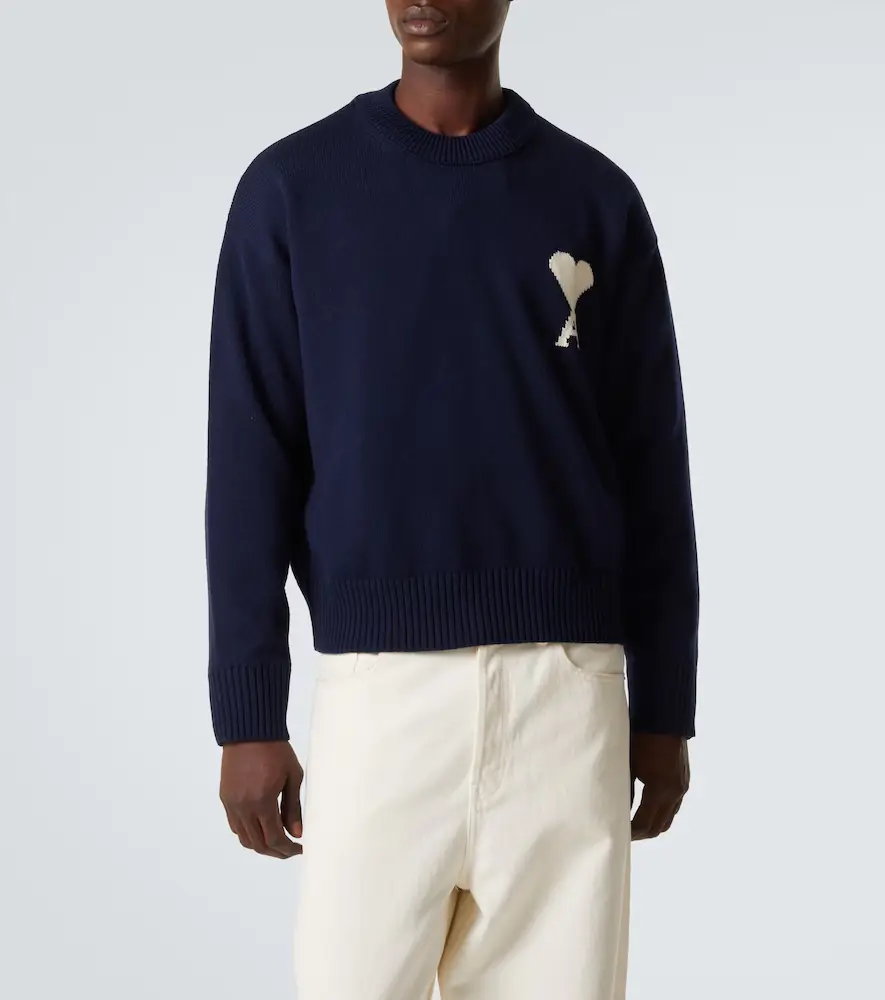AMI PARIS Ami de Caur wool and cotton sweater | Thumbnail 4 AMI PARIS Ami de Caur wool and cotton sweater | Thumbnail 4