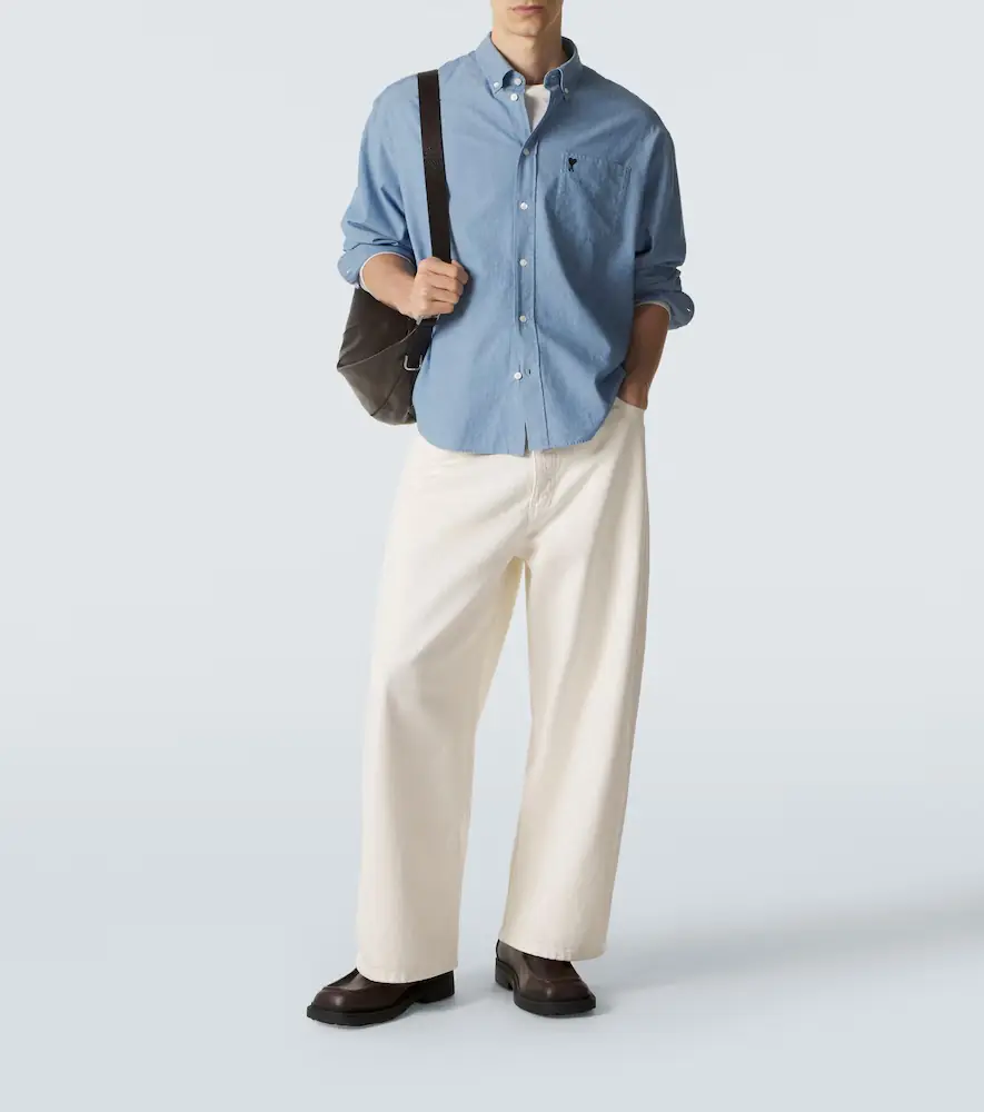 AMI PARIS Ami de Caur cotton chambray shirt | Thumbnail 6