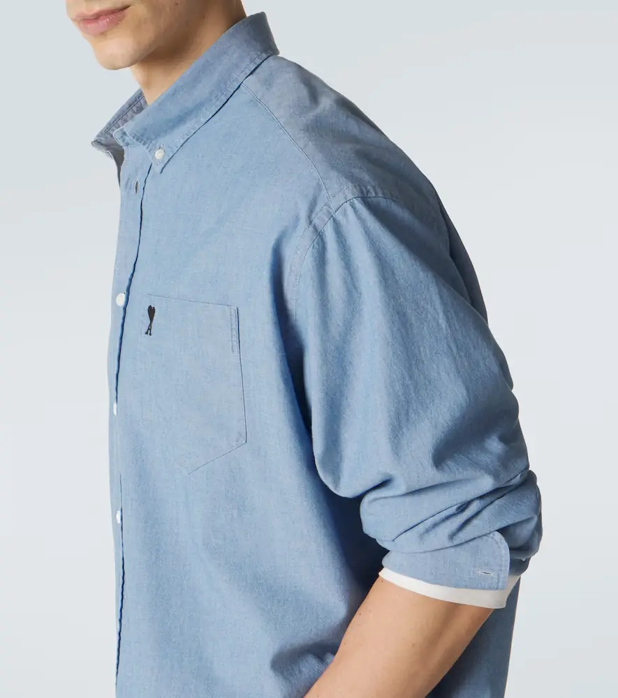 AMI PARIS Ami de Caur cotton chambray shirt | Thumbnail 7