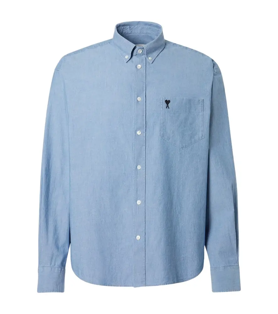 Ami Paris Ami de Caur cotton chambray shirt | Image 1 Ami Paris Ami de Caur cotton chambray shirt | Image 1