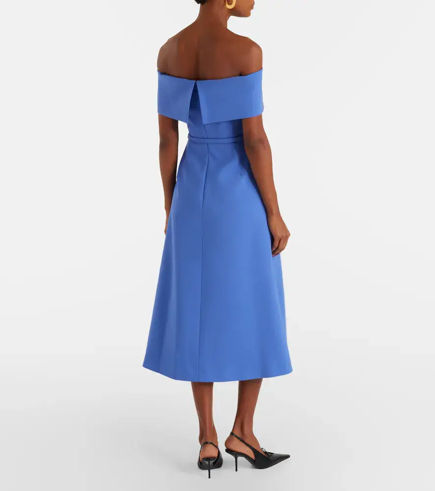 Carolina Herrera Belted wool-blend midi dress | Thumbnail 2 Carolina Herrera Belted wool-blend midi dress | Thumbnail 2