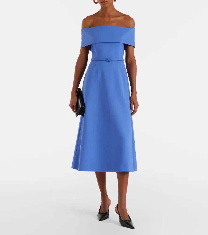 Carolina Herrera Belted wool-blend midi dress | Thumbnail 5 Carolina Herrera Belted wool-blend midi dress | Thumbnail 5