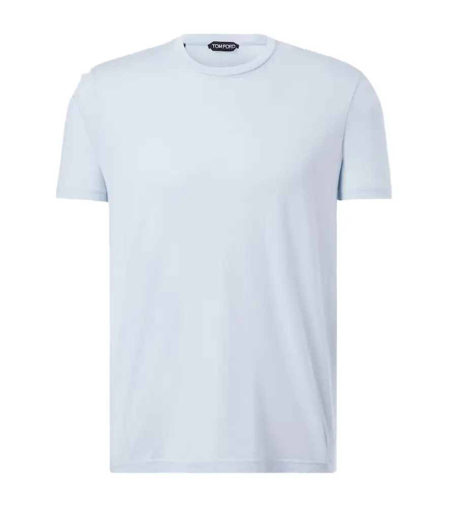 Tom Ford Cotton and silk jersey T-shirt | Image 1 Tom Ford Cotton and silk jersey T-shirt | Image 1