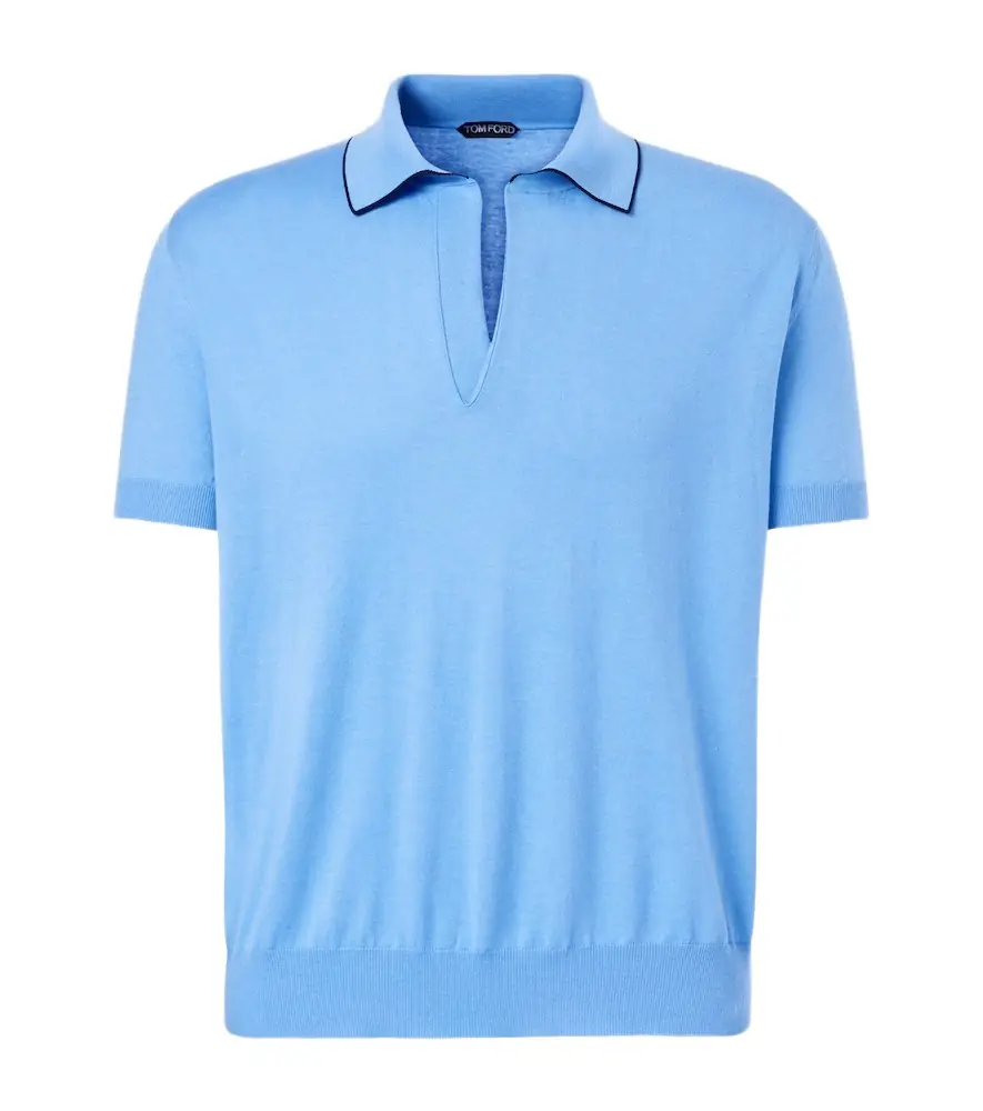 Tom Ford Cotton and silk polo shirt | Image 1 Tom Ford Cotton and silk polo shirt | Image 1