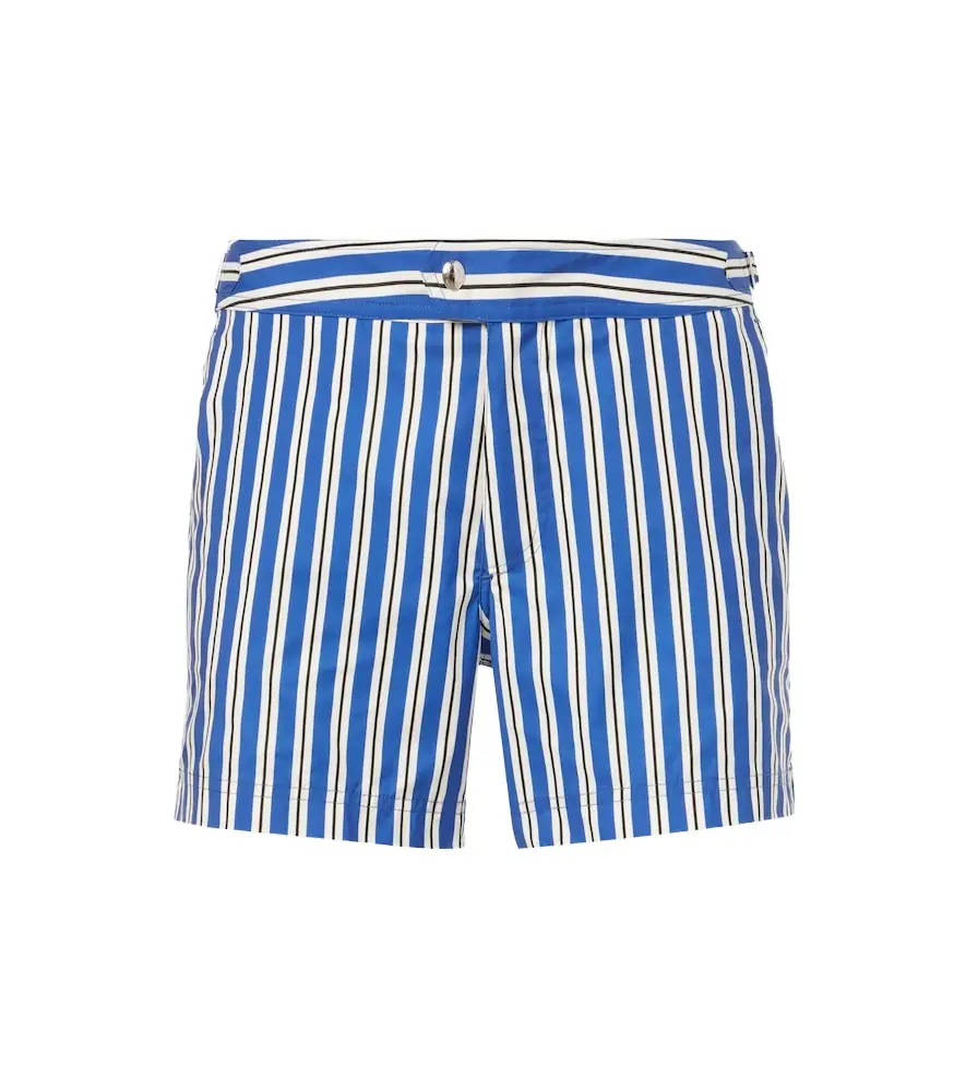 Tom Ford Striped poplin swim trunks | Image 1 Tom Ford Striped poplin swim trunks | Image 1