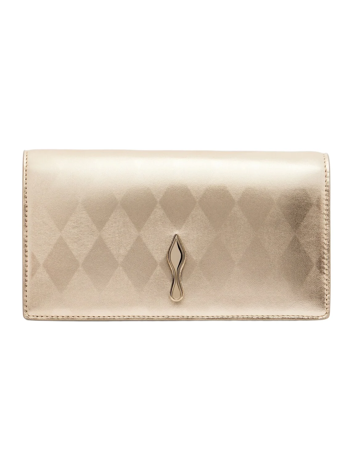 Bettina metallic leather clutch