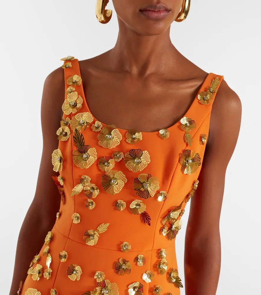 Carolina Herrera Floral-appliqué cocktail dress | Thumbnail 4 Carolina Herrera Floral-appliqué cocktail dress | Thumbnail 4