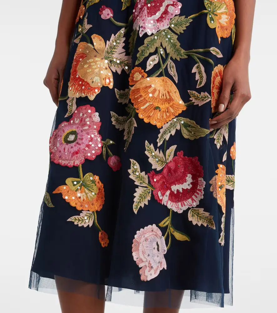 Carolina Herrera Floral sequined tulle midi dress | Thumbnail 4 Carolina Herrera Floral sequined tulle midi dress | Thumbnail 4