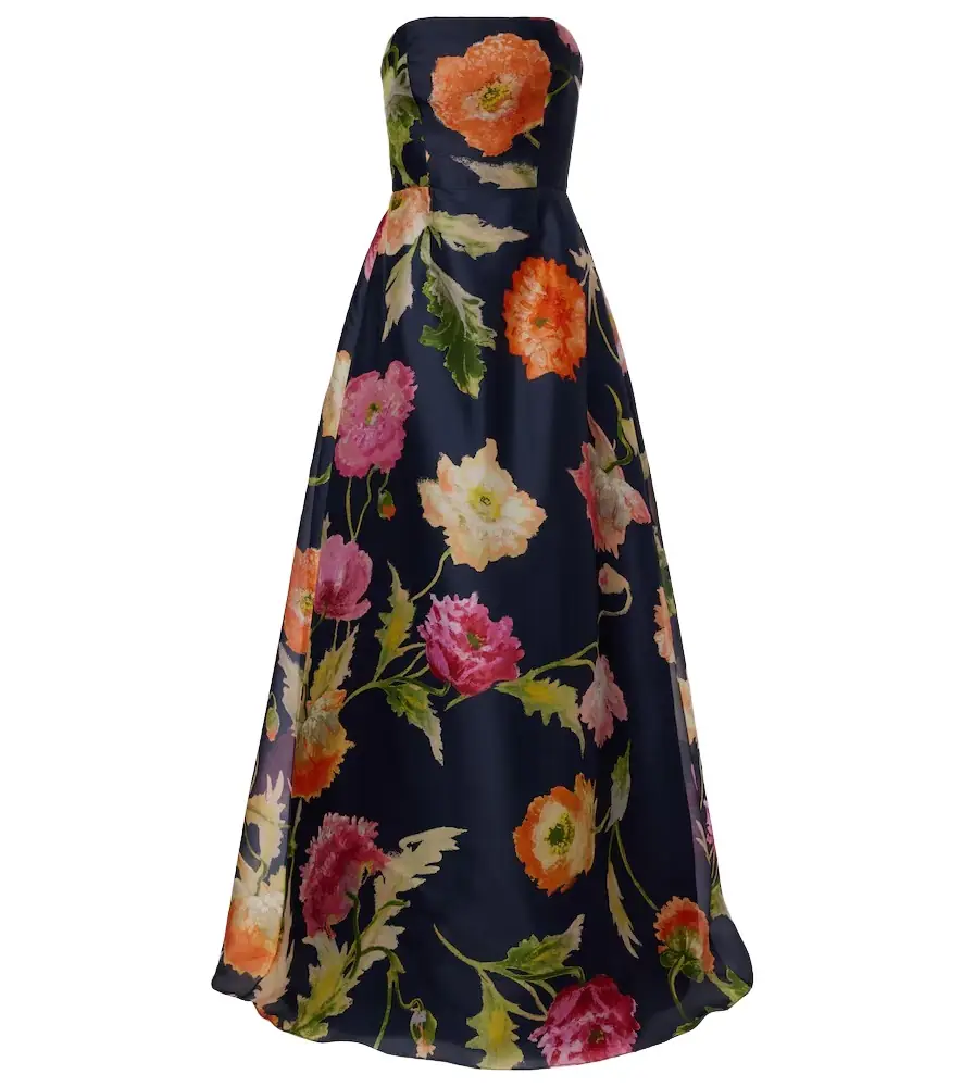 Floral silk gown Floral silk gown