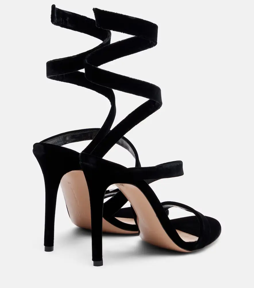 Gianvito Rossi Opera 105 velvet sandals | Thumbnail 3 Gianvito Rossi Opera 105 velvet sandals | Thumbnail 3