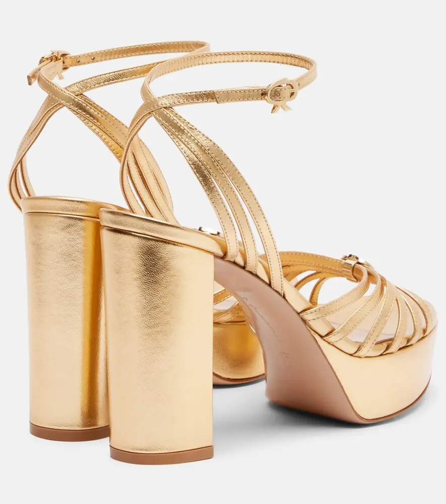Gianvito Rossi Rita 70 metallic leather platform sandals | Thumbnail 2 Gianvito Rossi Rita 70 metallic leather platform sandals | Thumbnail 2