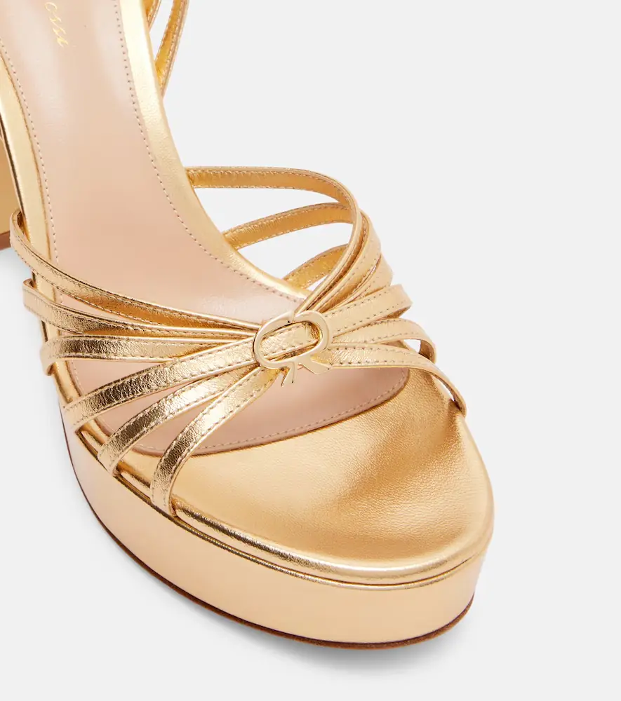 Gianvito Rossi Rita 70 metallic leather platform sandals | Thumbnail 3 Gianvito Rossi Rita 70 metallic leather platform sandals | Thumbnail 3