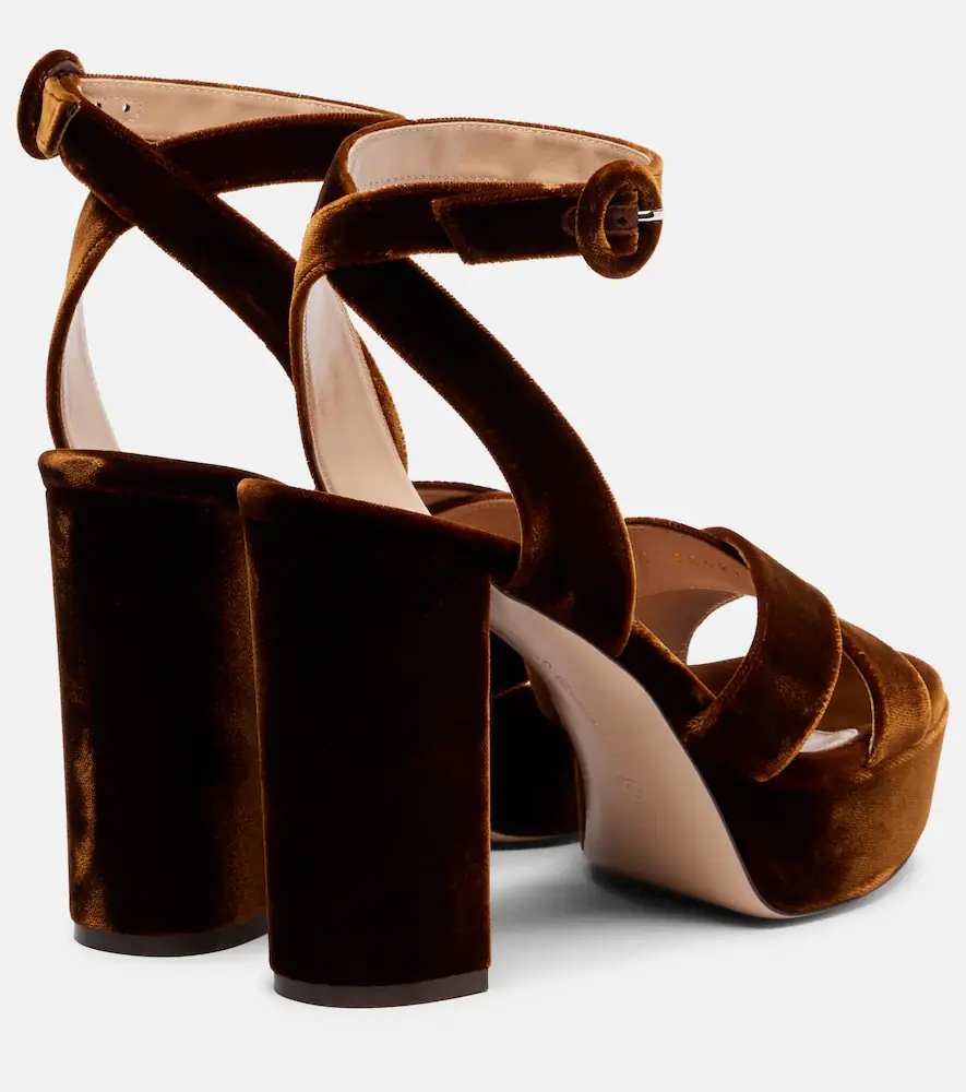 Gianvito Rossi Sabrina 105 velvet platform sandals | Thumbnail 2 Gianvito Rossi Sabrina 105 velvet platform sandals | Thumbnail 2