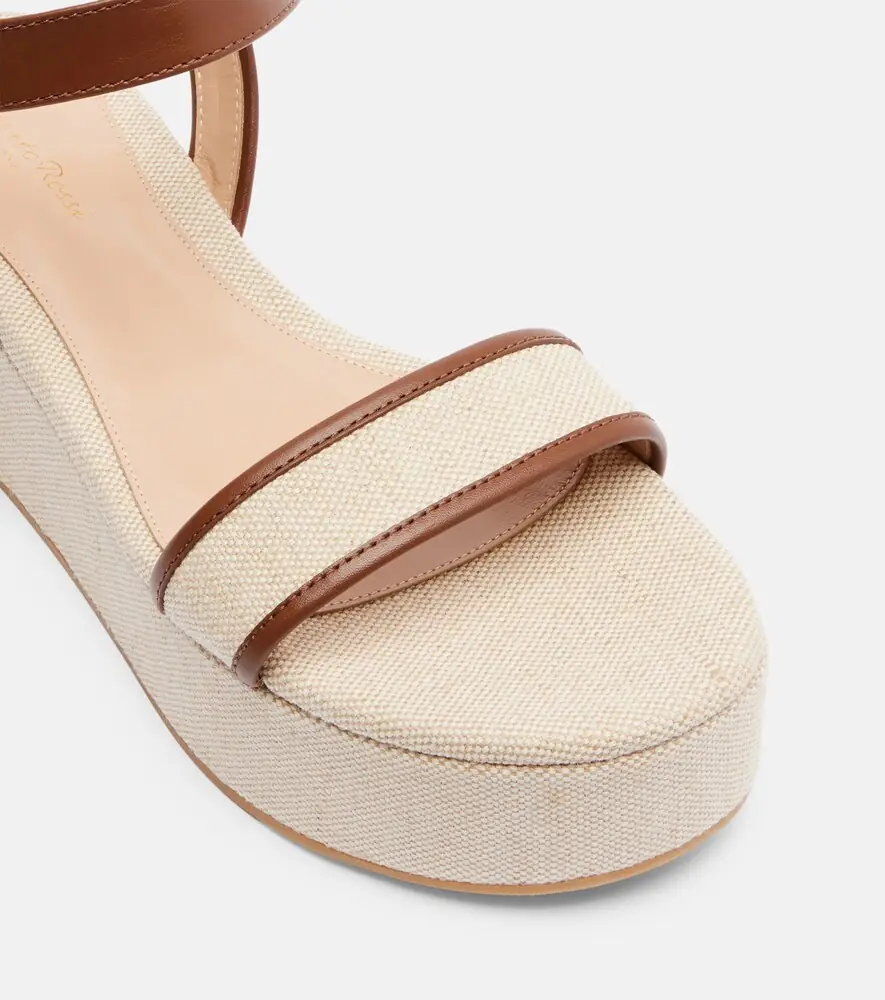 Gianvito Rossi Rodi canvas platform sandals | Thumbnail 3 Gianvito Rossi Rodi canvas platform sandals | Thumbnail 3