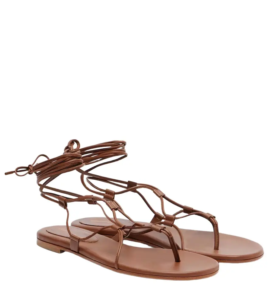 Gianvito Rossi Leather gladiator sandals