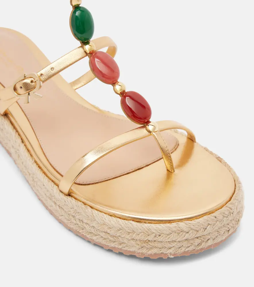 Gianvito Rossi Shanti leather espadrille sandals | Thumbnail 2