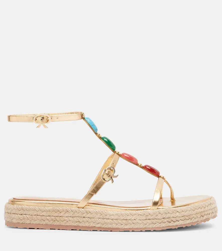 Gianvito Rossi Shanti leather espadrille sandals | Thumbnail 4