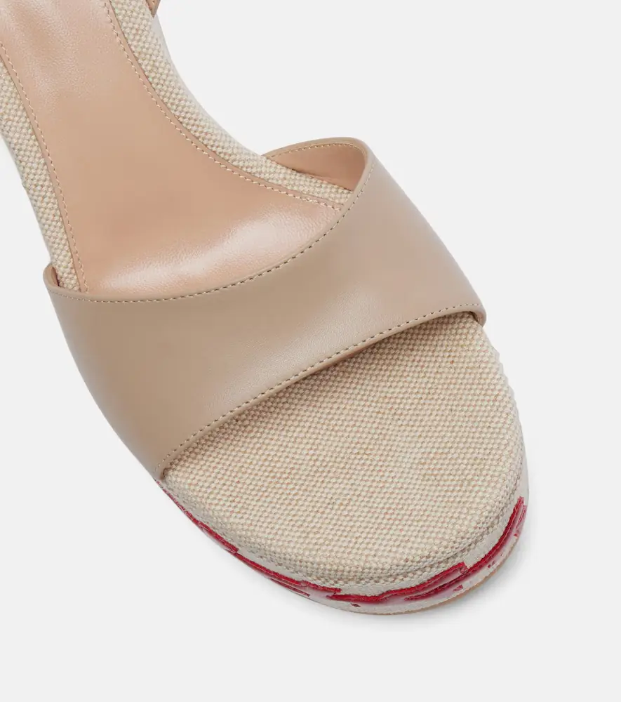 Gianvito Rossi Malia leather wedge espadrilles | Thumbnail 2