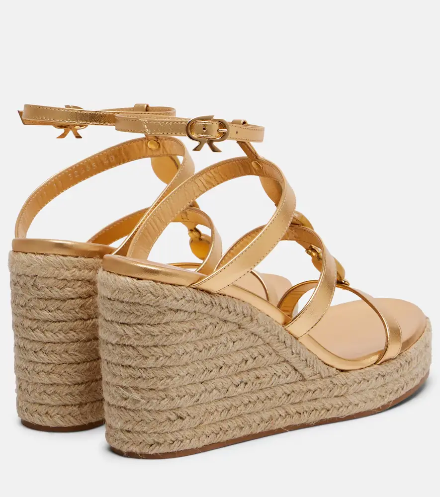 Gianvito Rossi Shanti leather espadrille wedges | Thumbnail 3