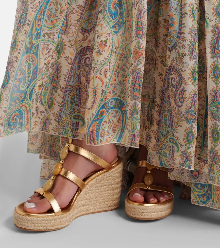 Gianvito Rossi Shanti leather espadrille wedges | Thumbnail 6