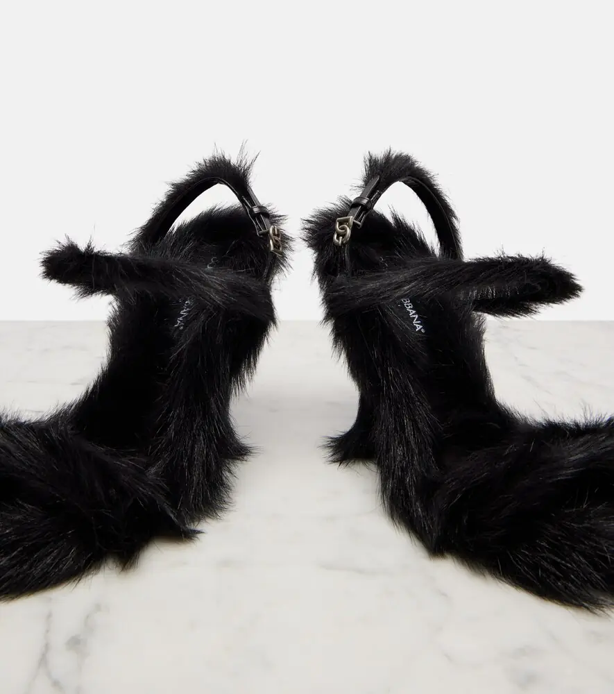 Dolce & Gabbana 105 shearling sandals | Thumbnail 4