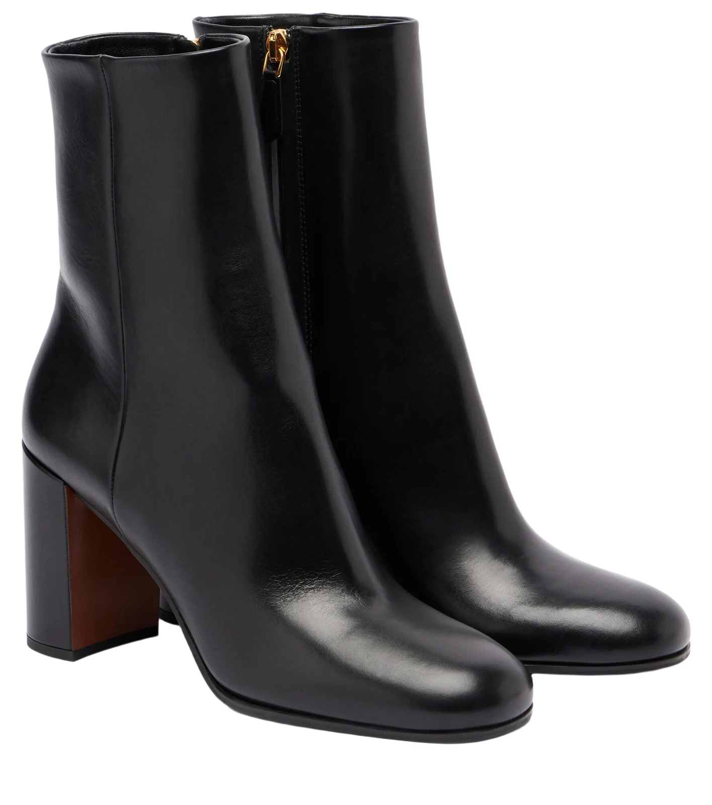 Logo leather ankle boots Logo leather ankle boots