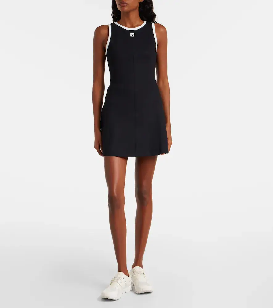 Tory Burch T Monogram jersey tennis dress | Thumbnail 2 Tory Burch T Monogram jersey tennis dress | Thumbnail 2